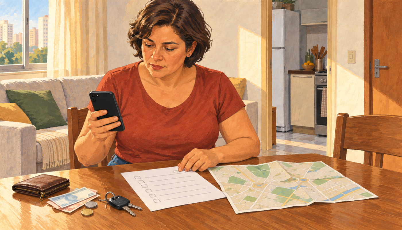 Mulher preparando alternativas para uma falha de internet
